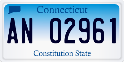 CT license plate AN02961