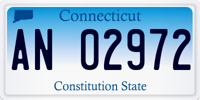 CT license plate AN02972