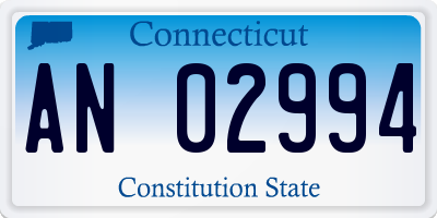 CT license plate AN02994