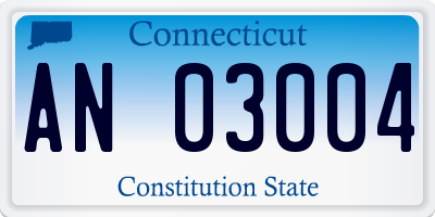 CT license plate AN03004