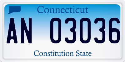 CT license plate AN03036