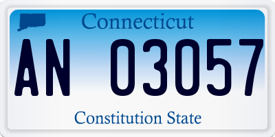 CT license plate AN03057