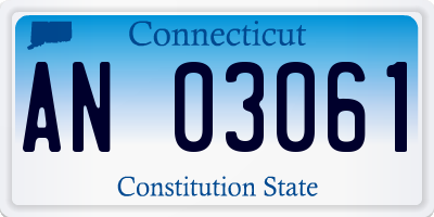 CT license plate AN03061