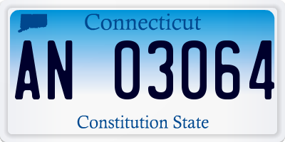 CT license plate AN03064