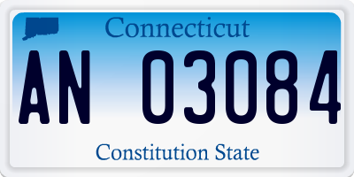 CT license plate AN03084