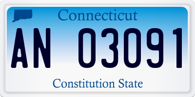CT license plate AN03091