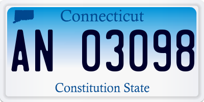 CT license plate AN03098