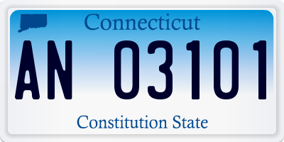 CT license plate AN03101