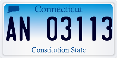 CT license plate AN03113