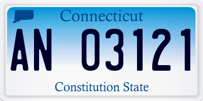 CT license plate AN03121