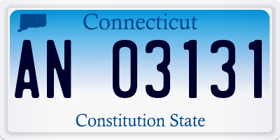 CT license plate AN03131