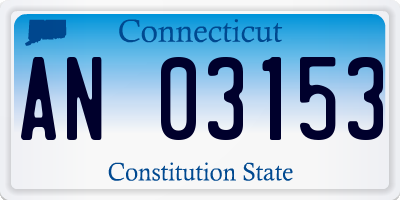CT license plate AN03153