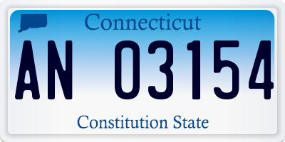 CT license plate AN03154