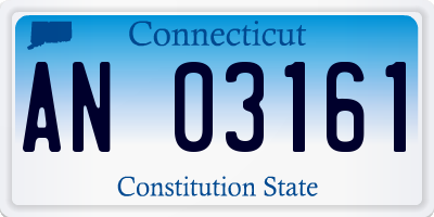 CT license plate AN03161