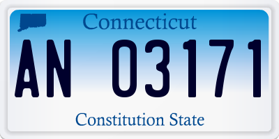 CT license plate AN03171