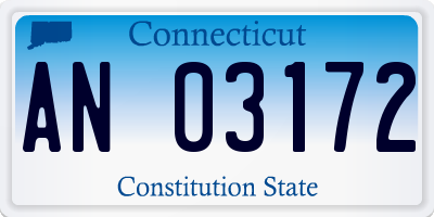 CT license plate AN03172