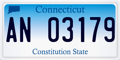 CT license plate AN03179