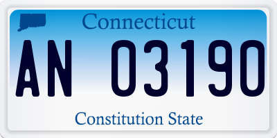 CT license plate AN03190