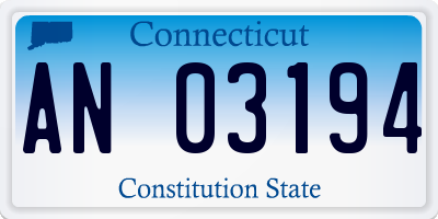 CT license plate AN03194