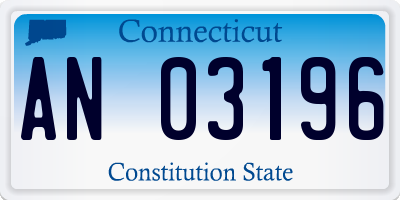 CT license plate AN03196