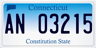 CT license plate AN03215