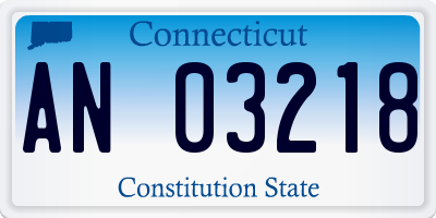 CT license plate AN03218