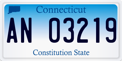 CT license plate AN03219