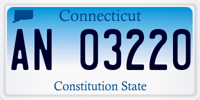 CT license plate AN03220