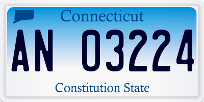 CT license plate AN03224
