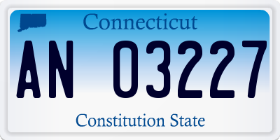 CT license plate AN03227