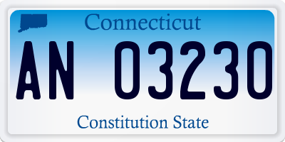 CT license plate AN03230