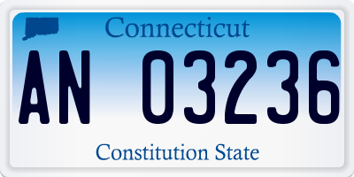 CT license plate AN03236