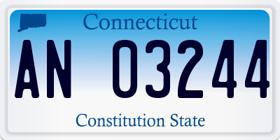 CT license plate AN03244