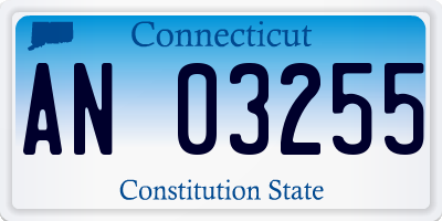 CT license plate AN03255