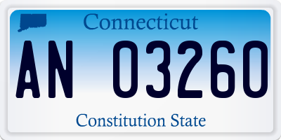 CT license plate AN03260