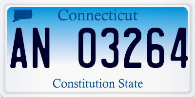 CT license plate AN03264