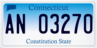 CT license plate AN03270
