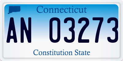 CT license plate AN03273