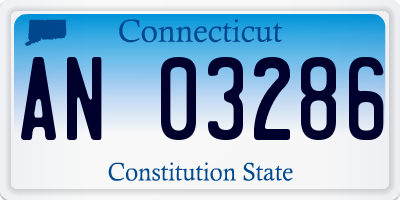 CT license plate AN03286