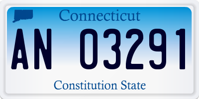 CT license plate AN03291