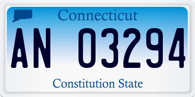 CT license plate AN03294