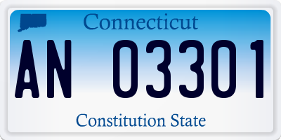 CT license plate AN03301