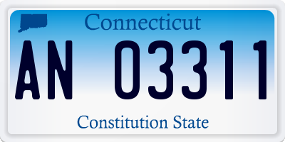 CT license plate AN03311