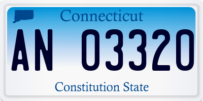 CT license plate AN03320