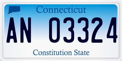CT license plate AN03324
