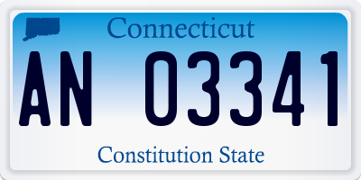 CT license plate AN03341