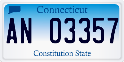 CT license plate AN03357