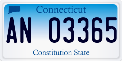 CT license plate AN03365