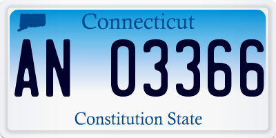CT license plate AN03366