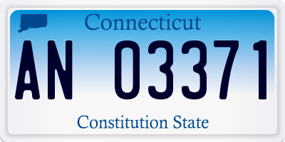 CT license plate AN03371